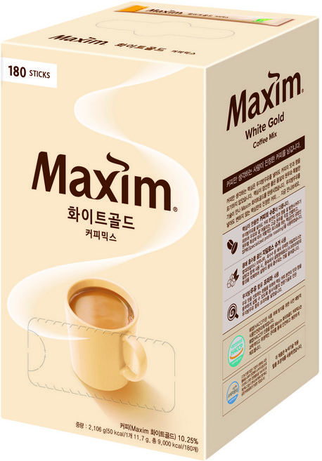 맥심 화이트 골드 커피믹스, 11.7g, 180개입, 1개