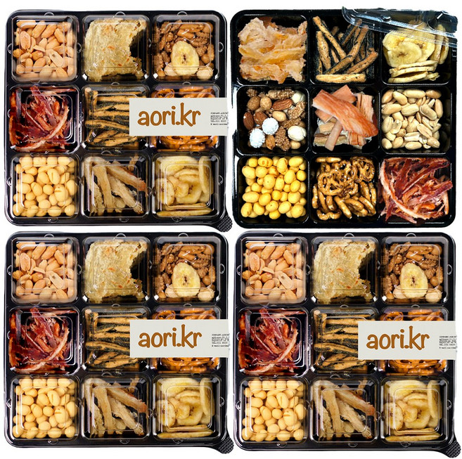 마른안주 세트 안주플래터 [아오리마켓] 구구플래터A X4 SET, 1개