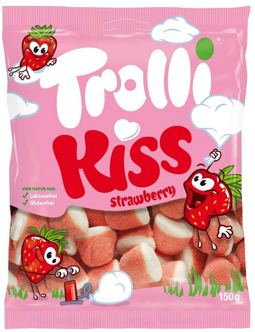 Trolli (해외) 트롤리 스트로베리 키스 젤리 150g, 1개