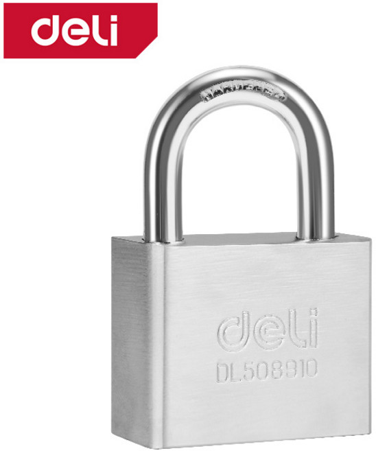 델리툴즈 프리미엄 자물쇠 녹방지 자물통 잠금장치, 스퀘어자물쇠_중형 (DL508910), 1개