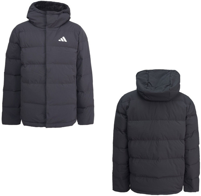 아디다스 헬리오닉 클래식 베이직 깔끔하고 따뜻한 오리털 다운 숏패딩 자켓