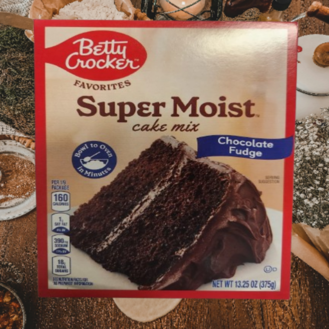 베티크로커 슈퍼 모이스처 초콜릿 퍼지 케이크믹스, 1개, 375.6g