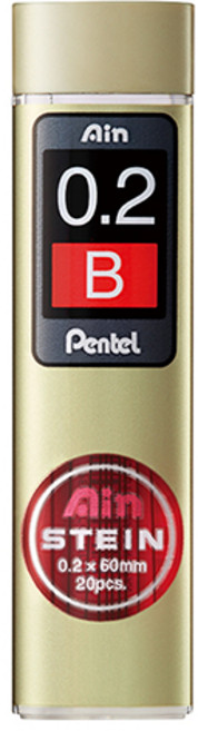 飛龍 Pentel Ain STEIN C272W 自動鉛筆芯, 1個, 0.2 mm B, 0.2mm