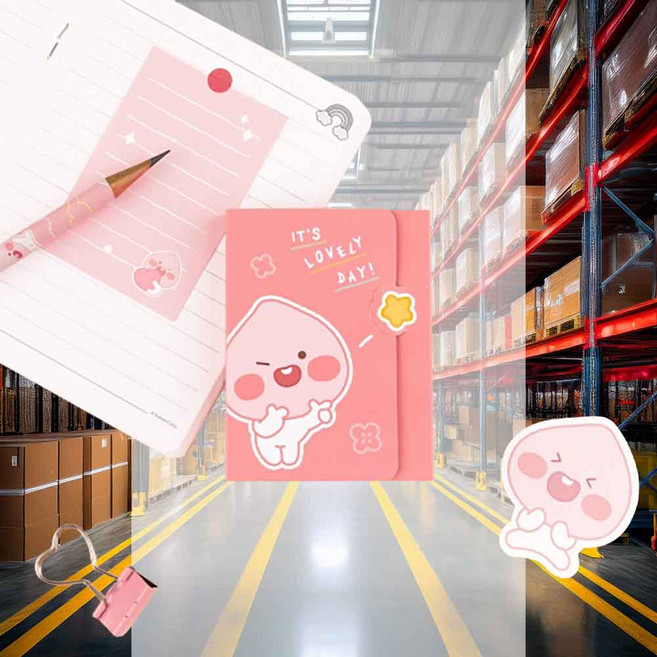 4단 점착메모지 어피치 1개입 중요표시 4단접이식 카카오프렌즈 접착식 메시지전달용 아이디어정리