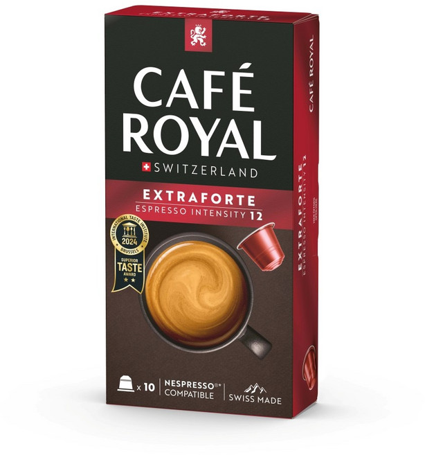 Cafe Royal 頂級咖啡膠囊 瑞士製造 10入裝 Nespresso 適用, 1個, 瑞士生產 頂級精品咖啡 超特濃義式濃縮