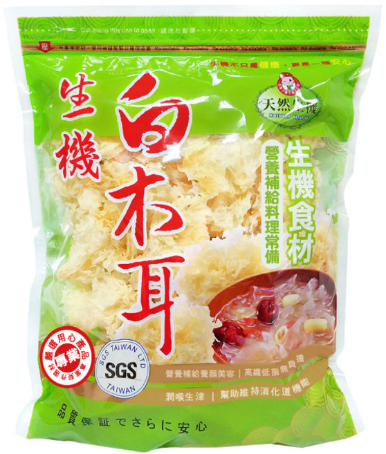 台灣和樂 生機白木耳, 1個, 300g