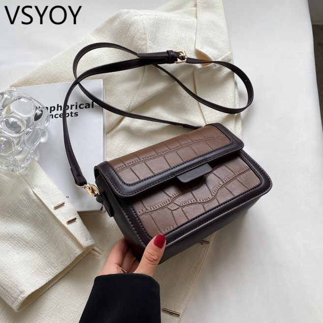 vsyoy 인기있는 가방 새로운 스타일 가방 여성 봄 가을 겨울 올 매치 폭발적인 크로스 바디 백 하이 엔드 유행 작은 광장 가방