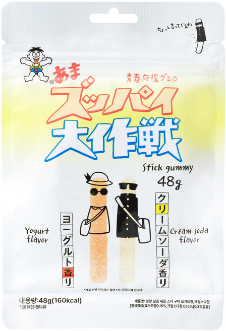 왕왕 달콤 새콤 스틱 구미 요거트 크림소다향, 48g, 10개