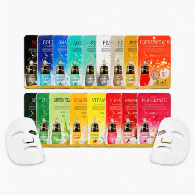 마리에 울트라 하이드레이팅 에센스 마스크팩 16종 시트 얼굴팩 (20ml), 1개, 알로에