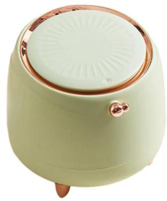 자동차용 자동 센서 휴지통 쓰레기통 신선한 색상과 심플한 탁상 사무실 냄새 차단 위생 양동이 테이블 통 밀크 골드, 1개, 3) Light green gold