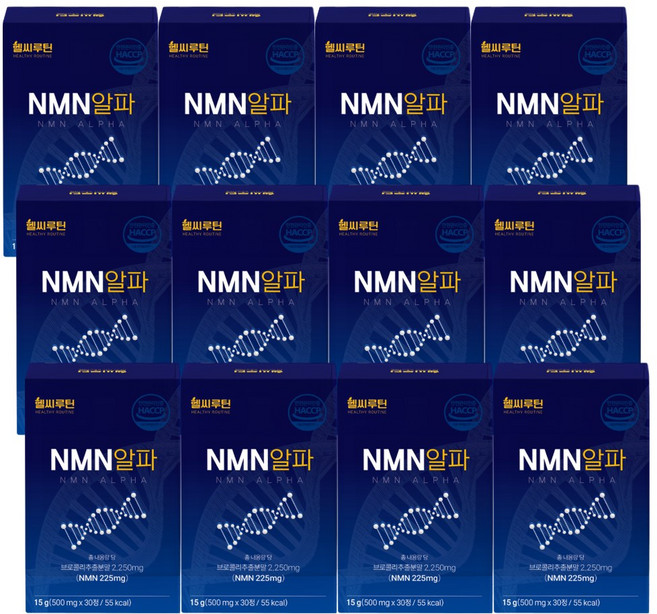 헬씨루틴 NMN 식물성 식약청인증 HACCP 엔엠엔, 12개, 30정