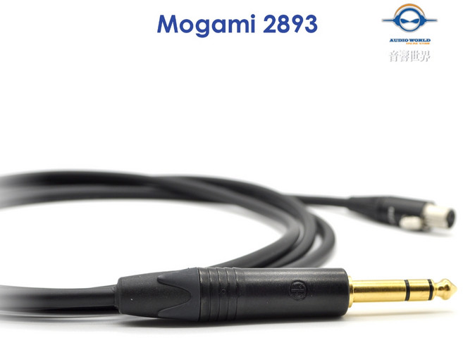 日本 Mogami 2893 耳機升級線 四芯無氧銅 高解析 6.3 接頭 AKG/拜耳適用, 1個, Neutrik 6.3 TRS,1.8米
