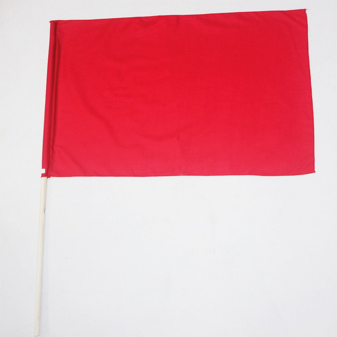 파티로 나무깃발 응원 깃발 게임 수신호기 운동회 40cmx60cm, 1개, 홍기(40x60cm)