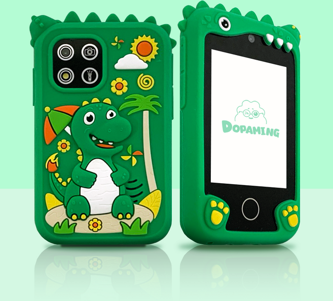 도파밍 키즈폰카메라 어린이 유아 아기 토이카메라, 터치폰 그린