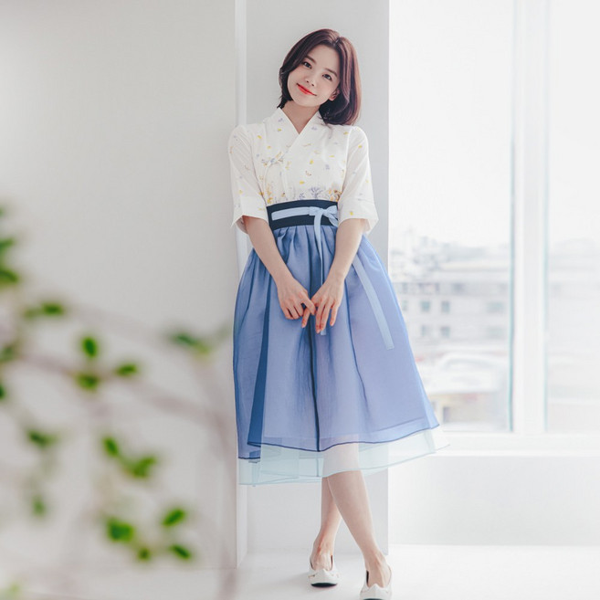 수설화 여성 생활한복 블라우스 여름 저고리