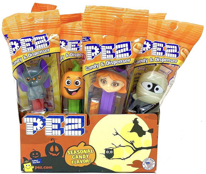할로윈 Trick or Treat PEZ 캔디 디스펜서: 12개 팩, 할로윈 Trick or Treat PEZ 캔디 디스펜서