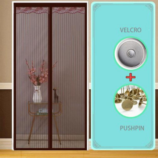 도어 커튼 여름 모기 방지 가정용 자석 방충망 마그넷 페어 흡착식 파티션 커튼 무타공, 01=01_110x220cm, 7)01