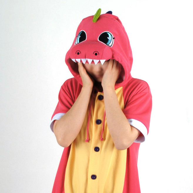 반팔 동물잠옷 공룡 (핑크)