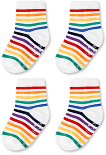 헬로삭스 유아동 레인보우 링글 양말 4종세트