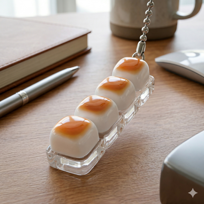 구운식빵 키링 키캡 딸깍이 팝잇 스트레스해소 집중력향상 감성 미니 장난감, 1개, 일자형