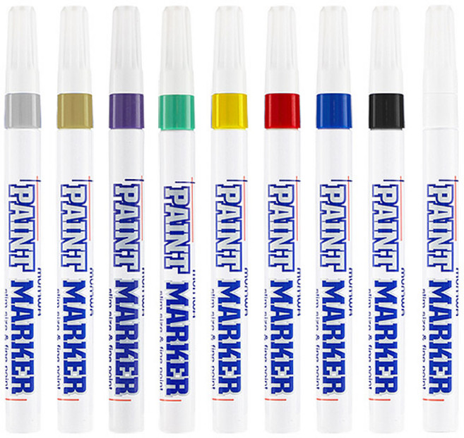 문화 세필 페인트 마카 낱색 얇은 닙, 흰색