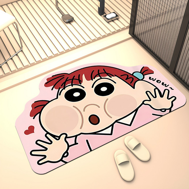 욕실 발매트 규조토 미끄럼 방지 속건 화장실발매트 주방 문어귀 매트 러블리걸, 핑크걸5