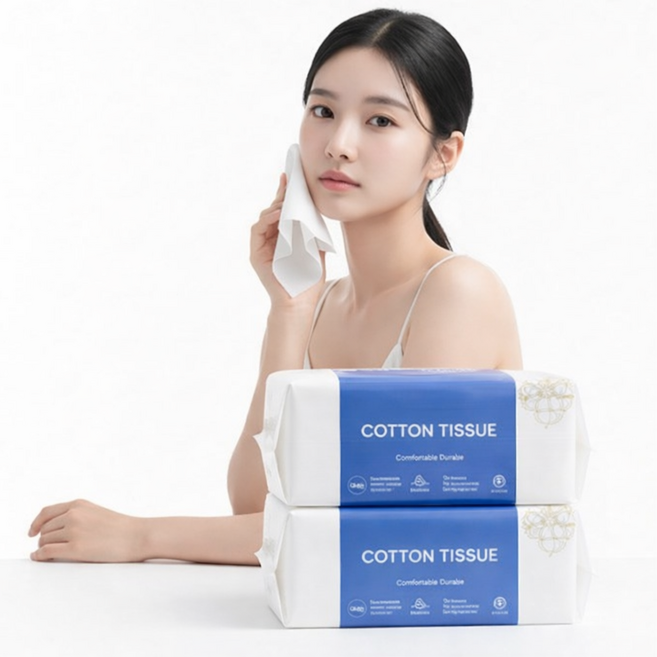 조아리빙 부드러운 천연 일회용 순면 페이스타올, 2개, 100매