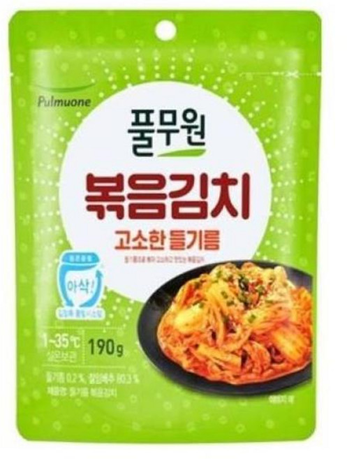 풀무원 간단반찬 혼밥 엄마손맛 우리가족반찬 업소용 고소한 들기름 볶음김치 190g, 1개