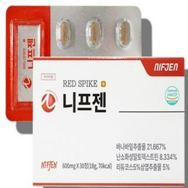 니프젠 스파이크 프리미엄 600mg, 30정, 1개