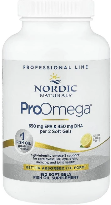 노르딕내추럴스 프로오메가 코큐텐 ProOmega CoQ10 레몬맛 소프트젤 180정, 1개 - 쿠팡