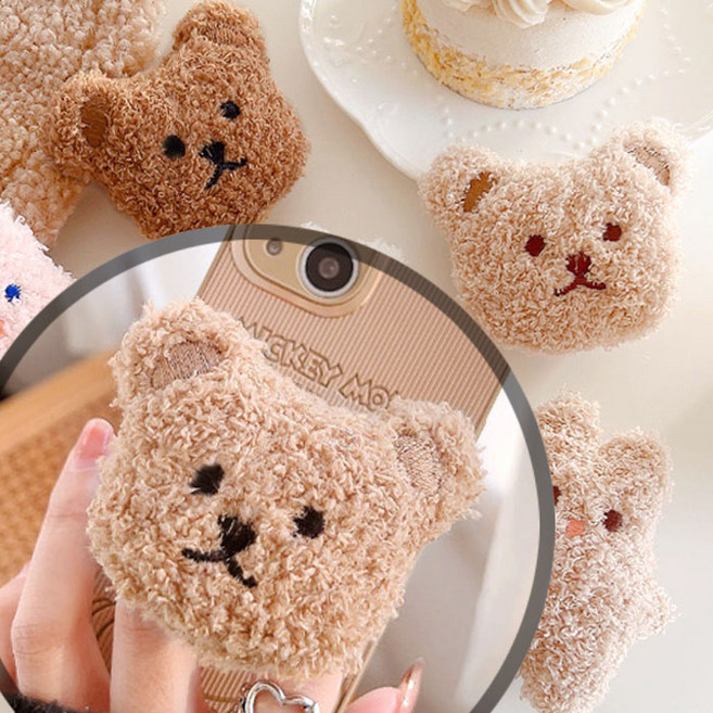 갤럭시 엑스커버5 곰 인형 케이스 뽀글이 스마트톡 SM-G525