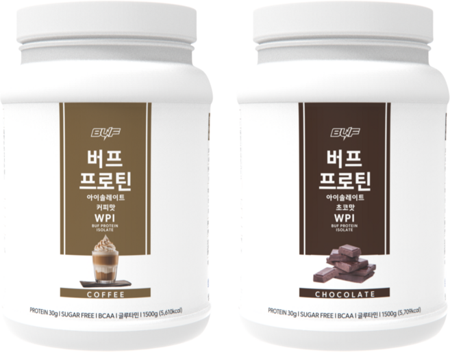 아이솔레이트 WHEY 헬스보충제 맛있는 단백질 쉐이크 버프프로틴 커피+초코, 2개, 1.5kg