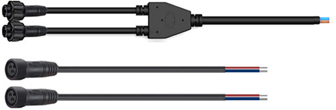 니토무역 M12 방수 케이블 2핀 2분배 암수세트 옥외 DIY 전선 Y형 16A 방우 CCTV LED 조명, 1개