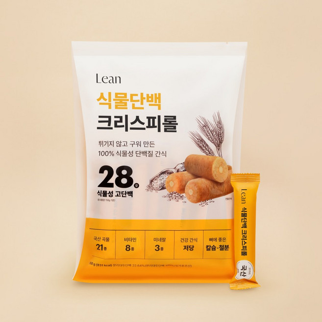 [린다이어트] Lean 식물단백크리스피롤 [원산지:상세설명에 표시], 1개, 150g