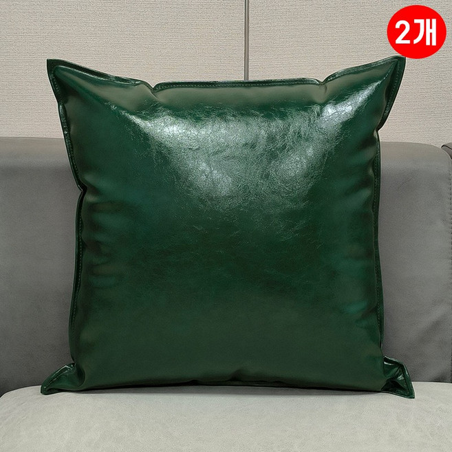 1+1 행사 유럽풍 고급 가죽 쿠션 프리미엄 가죽 쿠션커버 반려동물 스크래치 방지 쿠션