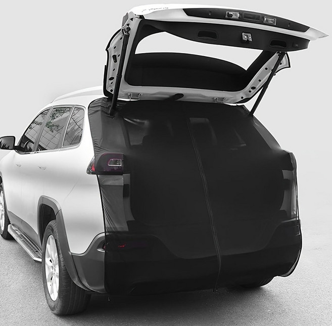 SUV 트렁크 모기장 자석형 매쉬 모기장, 블랙