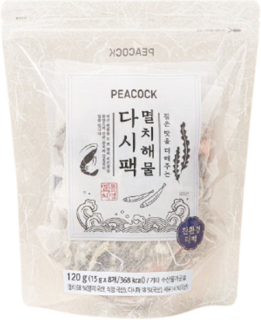 피코크 멸치 해물 다시팩 120g x 2개 (15g x 16개입)