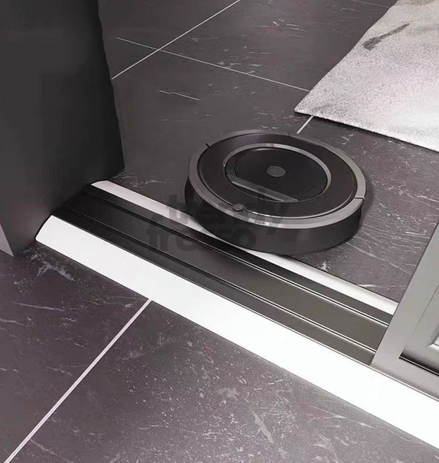 로봇청소기 문턱 도어턱받침 1m 실리콘 물막이 1.5cm, 1.5cm_블랙, 1개