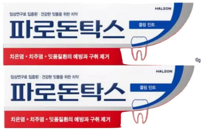 쿨링민트 치약 100g x 2개 잇몸질환 불소