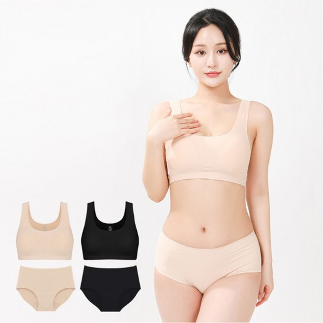 래쉬가드 이너 물놀이 스포츠 브라 팬티 세트