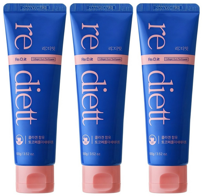 리디에뜨 리디잇 치약 치주염 입냄새제거 잇몸질환 예방, 100g, 3개