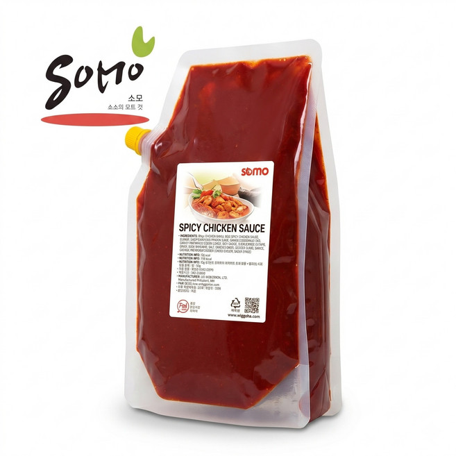 소모 빨간 매콤찜닭 소스 2kg 매운 만능 양념 닭볶음탕 닭갈비 쭈꾸미 갈비찜 약간매운맛, 1개
