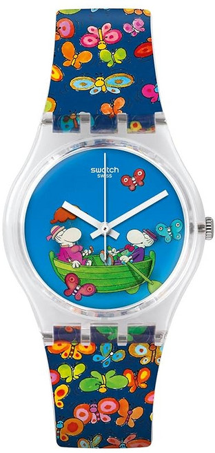 견본 SWATCH 손목시계 젠트 젠트 PLANET LOVE 세계 14999개 길레르모 마르디로 협업 모델 GZ307S 수입품