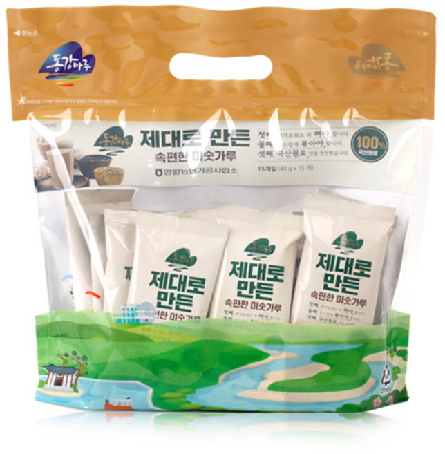 [영월농협 직송] 제대로만든 10곡 속편한 미숫가루 스틱형, 40g, 15개