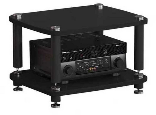 오디오 장식장 선반 앰프 스피커 랙 전시 다이 진열장 2단 B (사진 참조), 2단 검정색