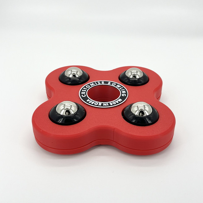 볼링공 로테이션 스피너 받침대, 1개, 블랙 베어링+레드