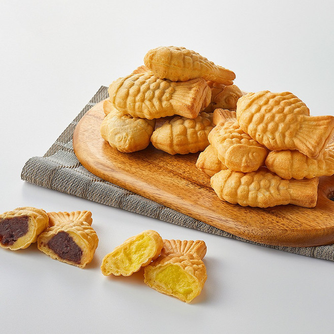 우리밀 미니 붕어빵 1kg 9.5cm 팥 슈크림 [당일발송], 팥앙금(앙꼬붕)1kg, 1개