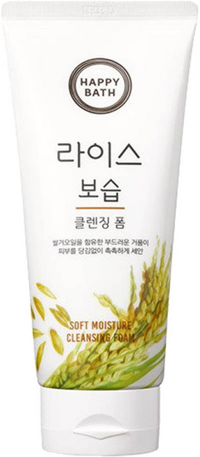 해피바스 라이스 보습 클렌징폼 200ml, 200g, 1개
