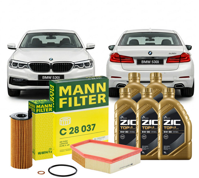 BMW 5시리즈 530i 16.11- G30 G31 B48B20B 가솔린 엔진오일세트 만필터+지크탑, 차량 정보 확인하였습니다.