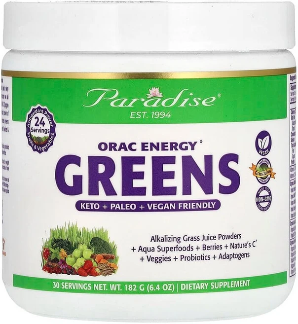 파라다이스허브 ORAC-에너지 그린스 182g 6.4oz, 181g, 1개 - 쿠팡